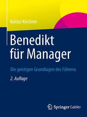 cover image of Benedikt für Manager